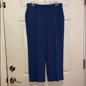 Talbots bright blue dressy crop pants, size 4
